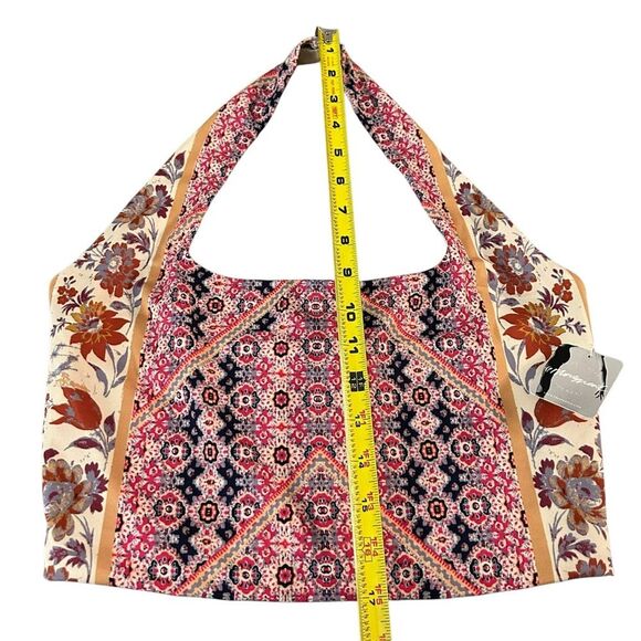 Free People Movement Womens M Hater Crop Top Cream Pink Rust Boho Print Yoga New - Picture 6 of 7